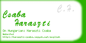 csaba haraszti business card